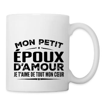 Cadeau Époux d'amour je t'aime de tout mon cœur - Mug blanc - blanc - Droite