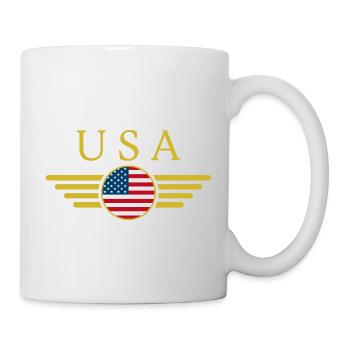 I Love United States, Elegance Style Design T-Shirt - Mug - white - Right