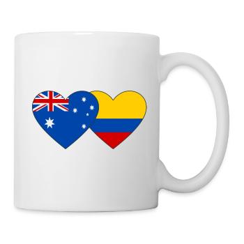 Drapeau de l’Australie et de la Colombie - Mug blanc - blanc - Droite