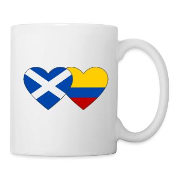 Scotland Colombia Flag Heart - Mug - white - Right