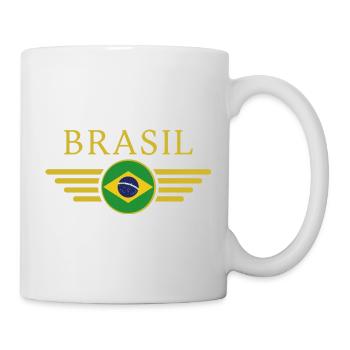 J’aime le Brésil, T-shirt design de style élégance - Mug blanc - blanc - Droite