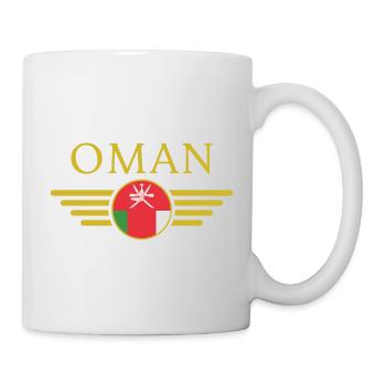 Ich liebe Oman, Eleganz Stil Design T-Shirt - Tasse - Weiß - Rechts