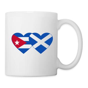 Cuba Ecosse Drapeau Coeur - Mug blanc - blanc - Droite