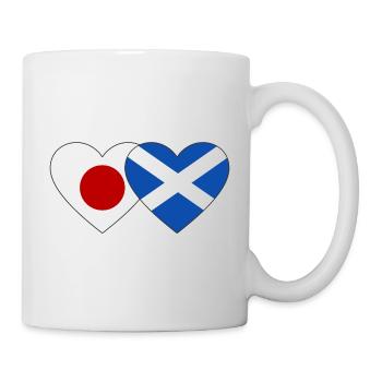Japan Schottland Flagge Herz - Tasse - Weiß - Rechts