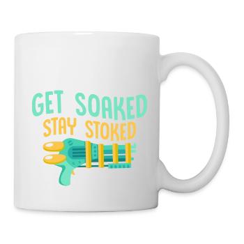 Get Soaked, Stay Stoked Squirt Gun Summer Water Fu - Mug - white - Right