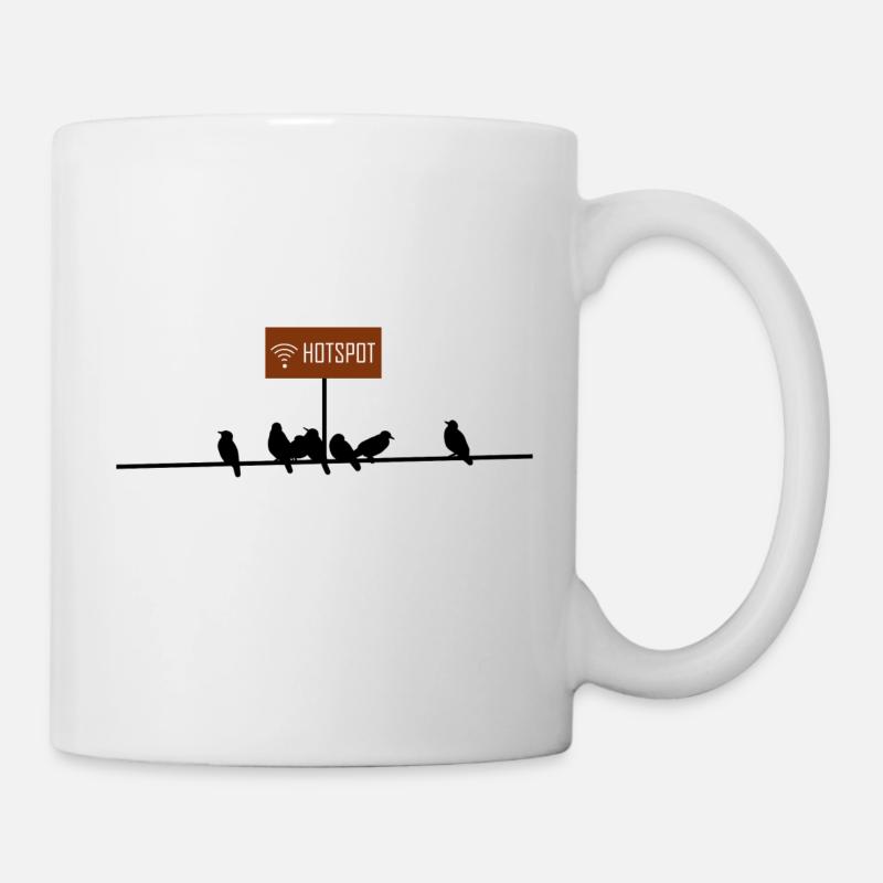 Am Hotspot kann es manchmal eng werden - Tasse - Weiß