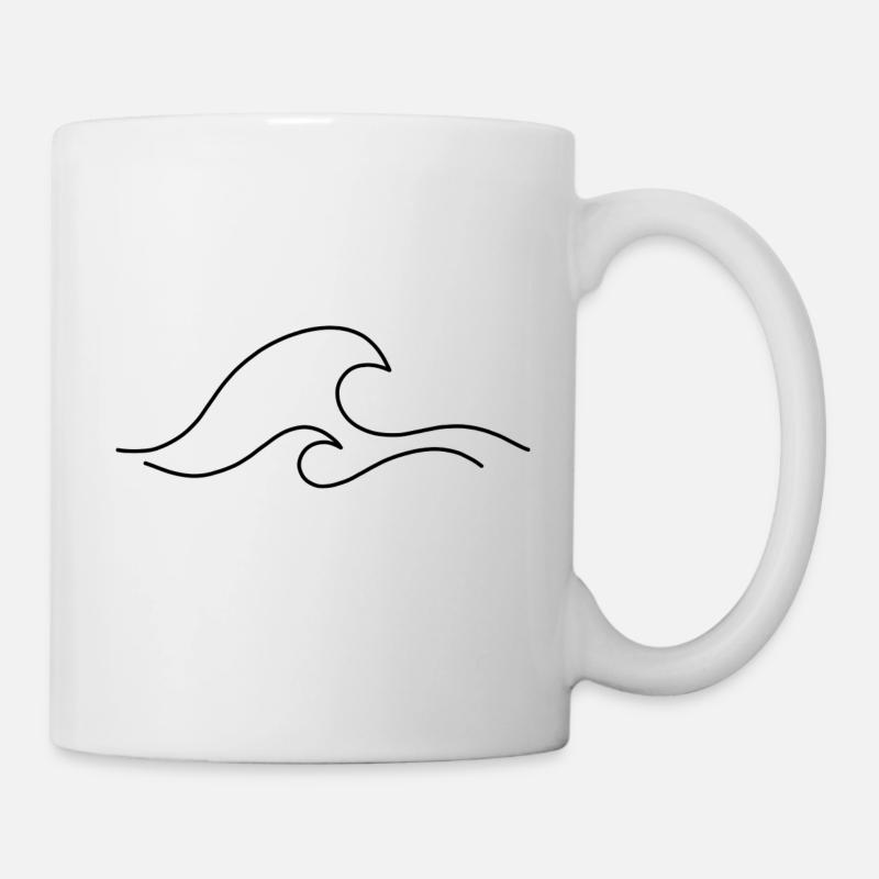 vagues - Mug blanc - blanc