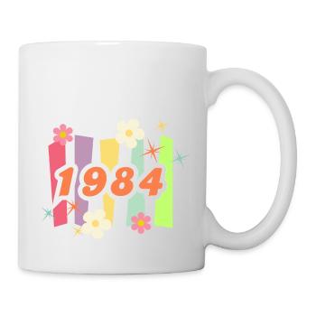 1984 Retro Flowers and Stripes - Mug - white - Right