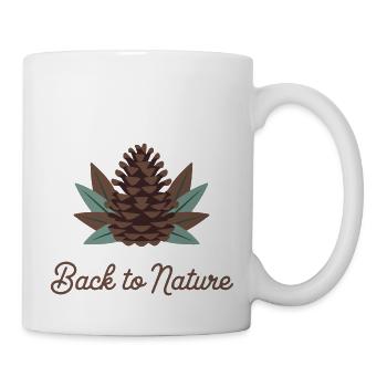 LES POMMES DE PIN, RETOUR À LA NATURE - Mug blanc - blanc - Droite
