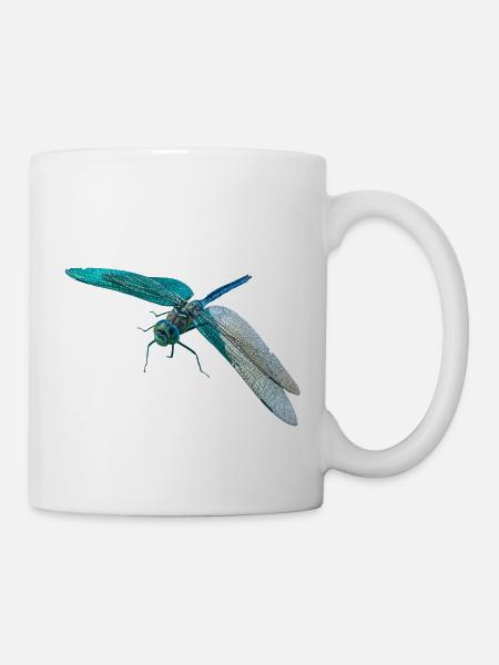 Entdecke die Freiheit mit Dragon Fly - Tasse - Weiß