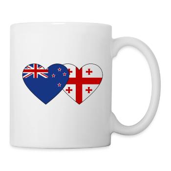 Nouvelle-Zélande Géorgie Drapeau Coeur - Mug blanc - blanc - Droite