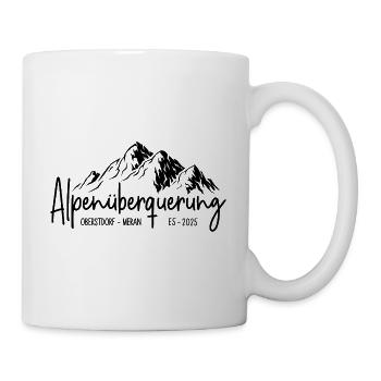 Oberstdorf - Meran / Alpenüberquerung 2025 E5 - Tasse - Weiß - Rechts