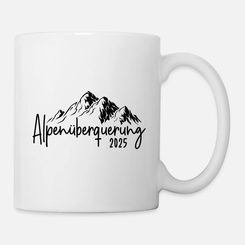 Alpenüberquerung 2025 Wandern Alpen Überquerung - Tasse - Weiß