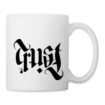 TRUST-FAITH AMBIGRAM celtic - Tasse - Weiß - Rechts