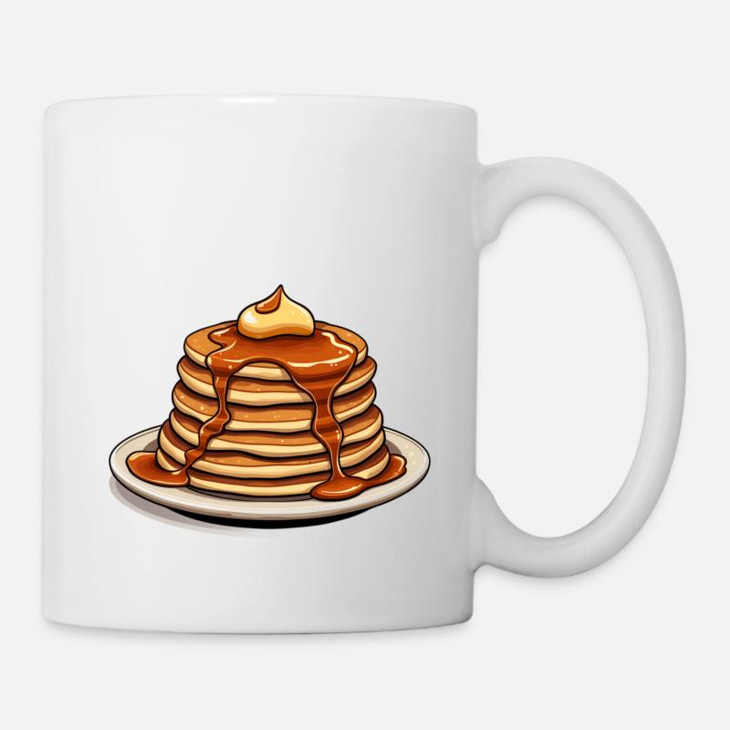 TOO MANY PANCAKES - Mug - white