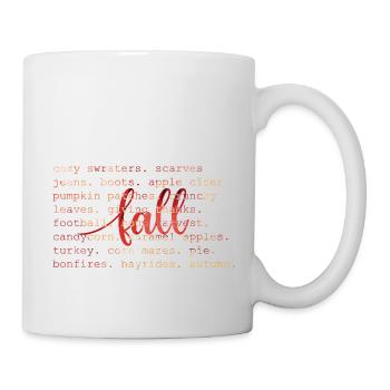 Herbst Vibes Kalligraphie Autumn Vibes Calligraphy - Tasse - Weiß - Rechts