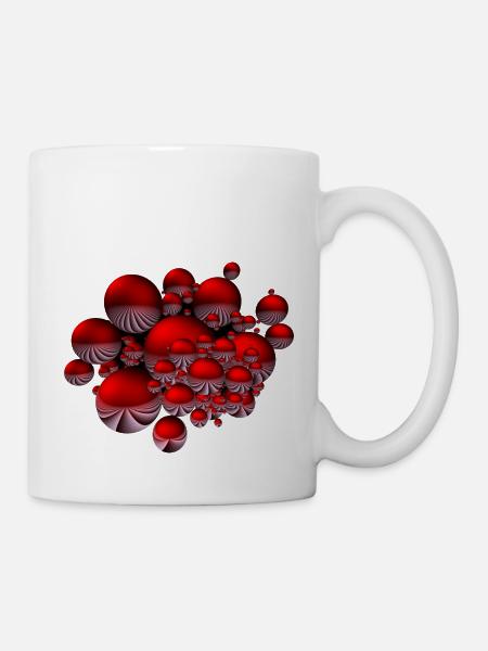 Shirt mit Kugel-Design - Tasse - Weiß