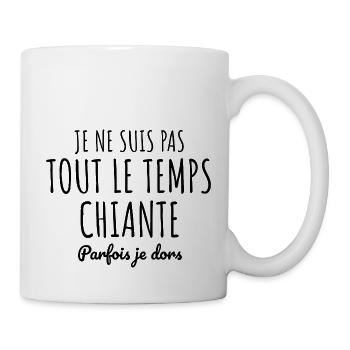 Je ne suis pas chiante tout le temps - Mug blanc - blanc - Droite