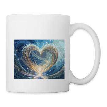 Herz aus Wasser und Licht - Tasse - Weiß - Rechts