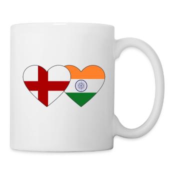 England Indien Flagge Herz - Tasse - Weiß - Rechts