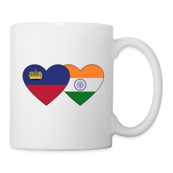 Liechtenstein Indien Flagge - Tasse - Weiß - Rechts