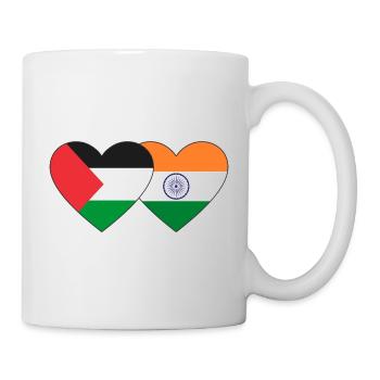 Drapeau de la Palestine et de l’Inde - Mug blanc - blanc - Droite