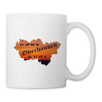 Oberhausen Pott - Tasse - Weiß - Rechts