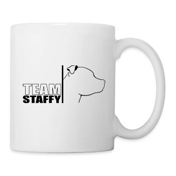 TEAM Staffy Staffordshire Bullterrier Wilsigns - Tasse - Weiß - Rechts