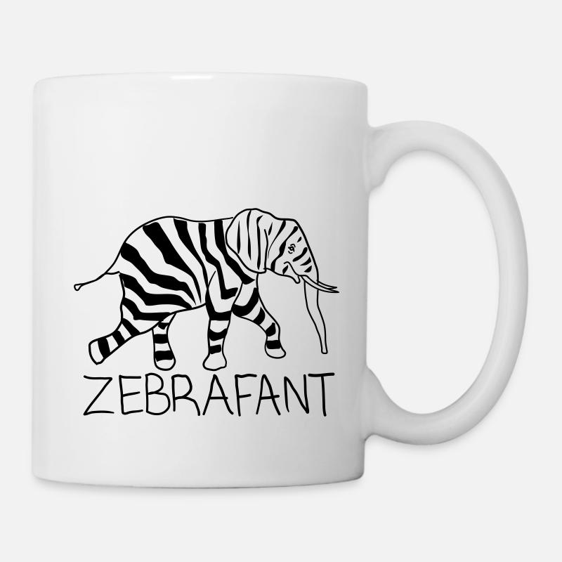 Zebrafant Schwarz - Tasse - Weiß