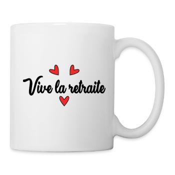 RUHESTAND. RUHESTAND. PENSIONIERT. GLÜCKLICHER RUHESTAND - Tasse - Weiß - Rechts