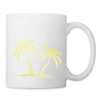 Palmen Gold - Tasse - Weiß - Rechts