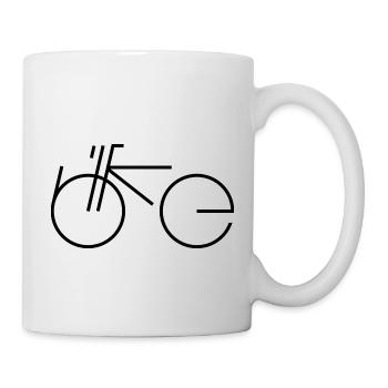 Type de vélo noir - Mug blanc - blanc - Droite
