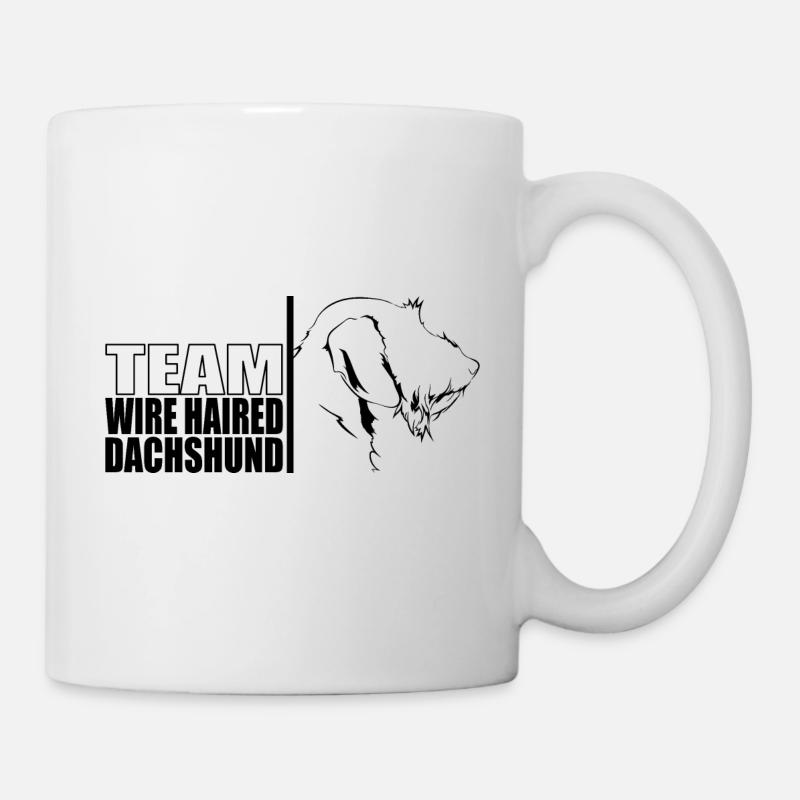 TEAM Teckel à poil dur chien chien Wilsigns - Mug blanc - blanc