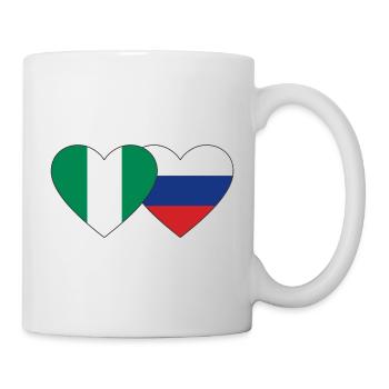 Nigeria Russie Drapeau Coeur - Mug blanc - blanc - Droite
