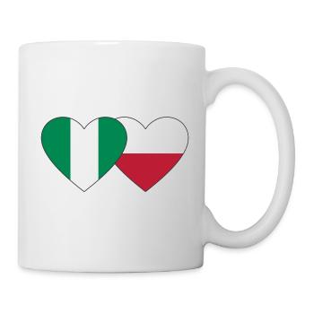 Nigeria Pologne Drapeau Coeur - Mug blanc - blanc - Droite