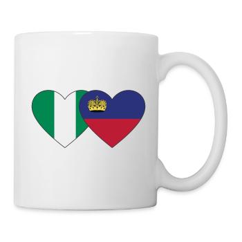 Nigeria Liechtenstein Flagge Herz - Tasse - Weiß - Rechts