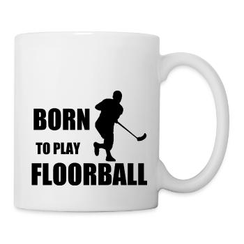 Floorball Ballsport Innebandy Unihockey - Tasse - Weiß - Rechts