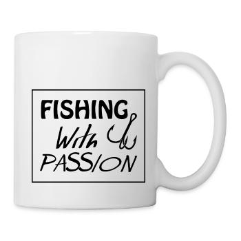Angler Spruch Fischen Fischer Geschenksidee - Tasse - Weiß - Rechts