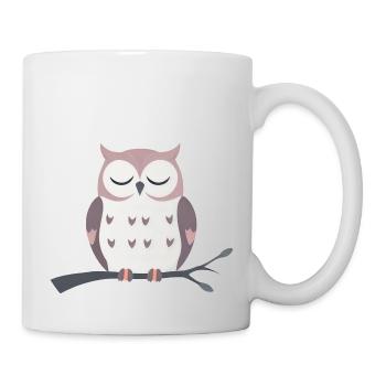 Schläfrige Eule - Tasse - Weiß - Rechts