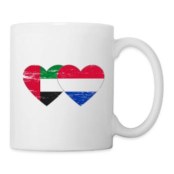 Émirats arabes unis Hollande Drapeau Coeur - Mug blanc - blanc - Droite
