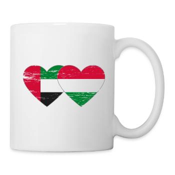 Vereinigte Arabische Emirate Ungarn Herz - Tasse - Weiß - Rechts