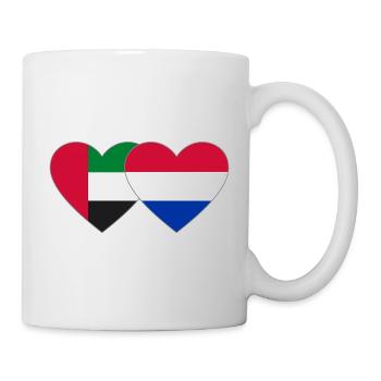 Vereinigte Arabische Emirate Holland Flagge Herz - Tasse - Weiß - Rechts
