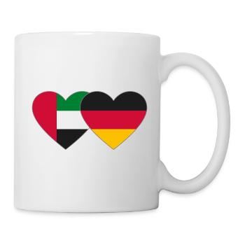 United Arab Emirates Germany Heart - Mug - white - Right