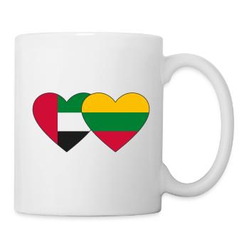 Vereinigte Arabische Emirate Litauen Flagge Herz - Tasse - Weiß - Rechts