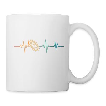 Retro Heartbeat Bacteria - Mug - white - Right