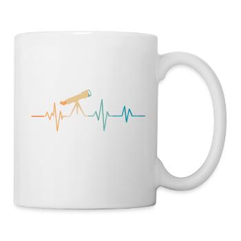 Heartbeat Retro Teleskop - Tasse - Weiß - Rechts