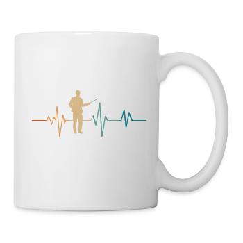 Retro Heartbeat Teacher - Mug - white - Right
