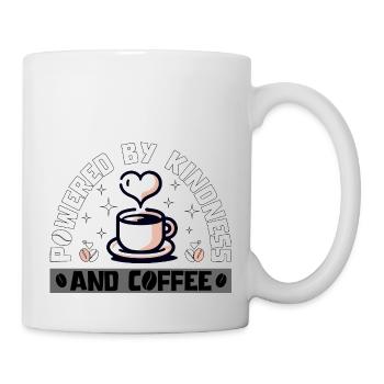 POWERED BY KINDNESS AND COFFEE - Mug - white - Right