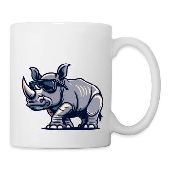 Rhino Bande dessinée Cool - Mug blanc - blanc - Droite