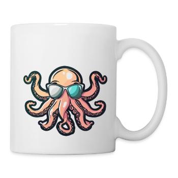 Oktopus Comic Cool - Tasse - Weiß - Rechts